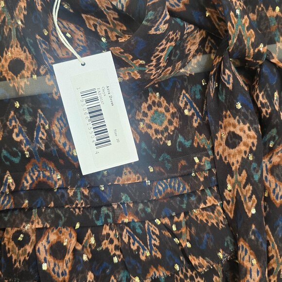 NWT Ulla Johnson Azra printed silk chiffon tiered dress - Picture 4 of 4